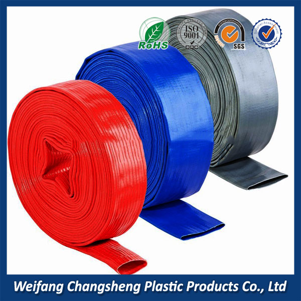 pvc lay flat agriculture pipe for water convey with different sizes